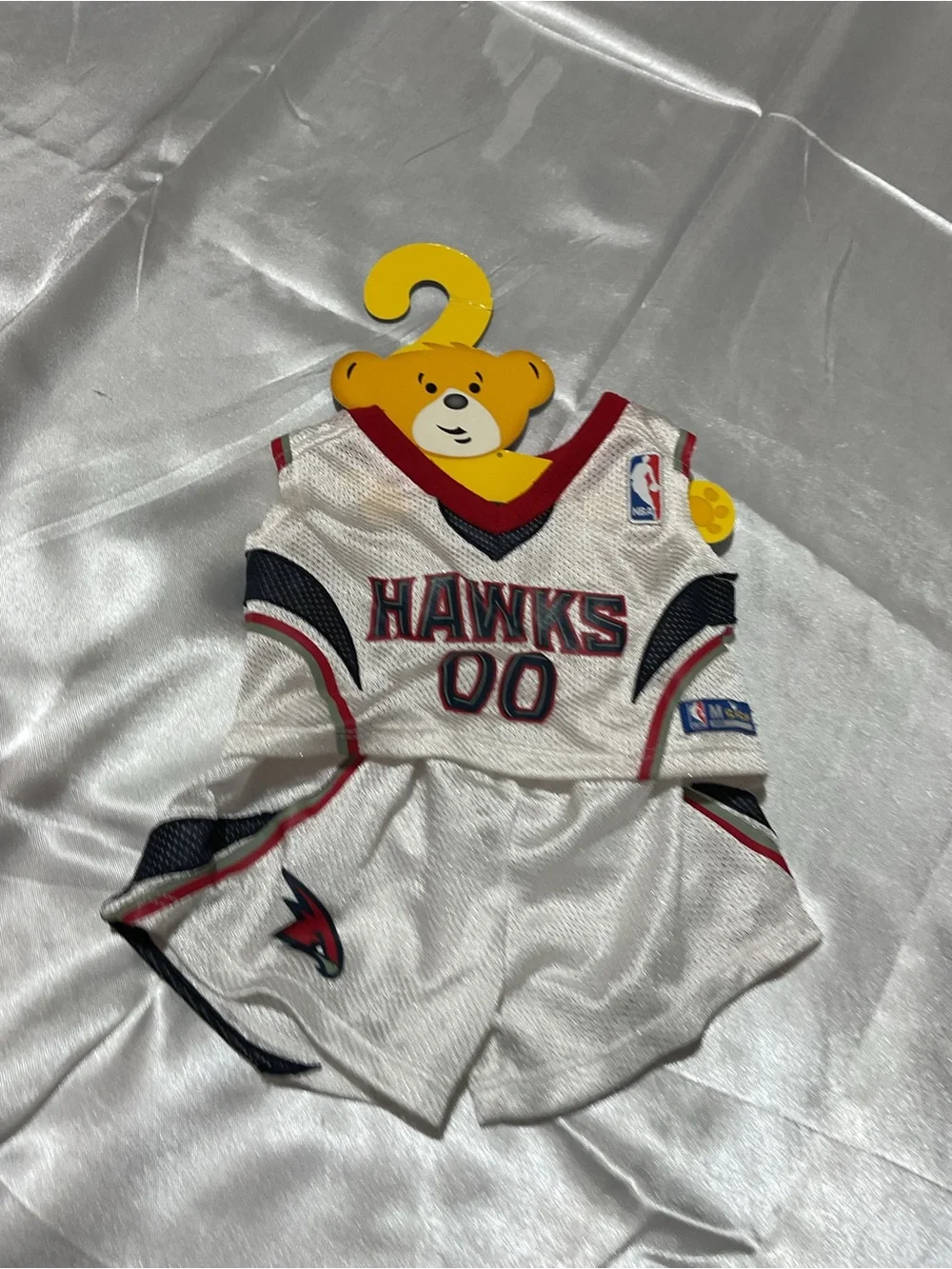 Build-A-Bear Kids' White & Red ATL Basketball Tank and Shorts Set